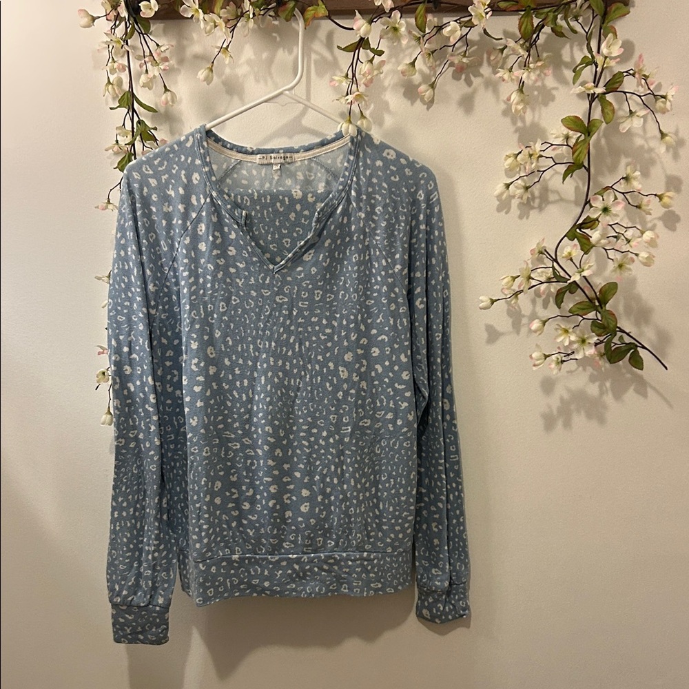 Blue Patterned  pj salvage Long Sleeve  Top and pant pajamas